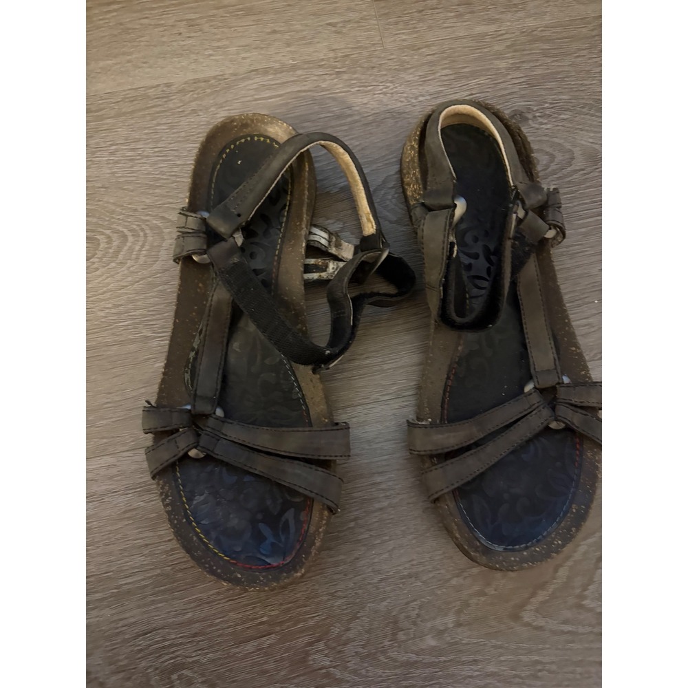 Teva Kayenta Strappy Athletic Sandals Gray Cork 6510 Womens 9